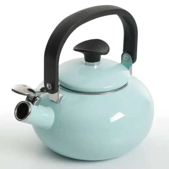 Kenmore&reg; 1.5qt. Blue Enamel on Steel Whistling Tea Kettle {11}