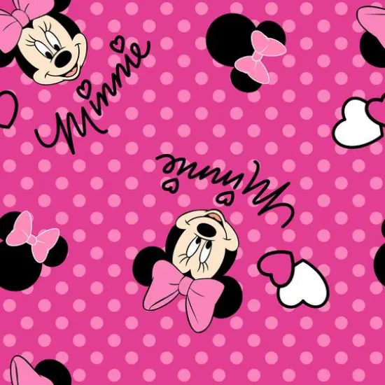 Springs Creative Disney&reg; Minnie Heads on Pink Fleece {4}