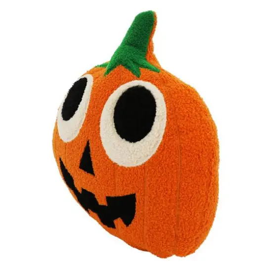 16" Silly Orange Pumpkin Face Pillow by Ashland&reg; {3}
