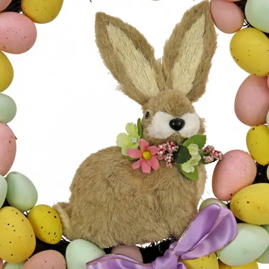 16" Egg Wreath with Bunny Center {4}