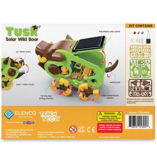 Teach Tech Tusk Solar Wild Boar Robot Crawler Building Set {6}