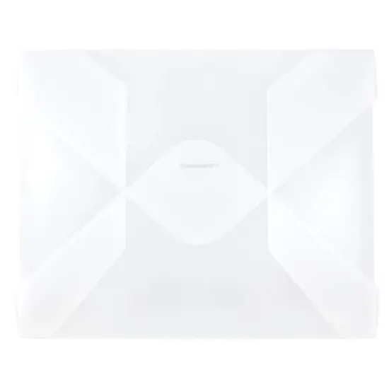 JAM Paper 9.5" x 11.87" Clear Frost Tuck Flap Closure Plastic Envelope {1}
