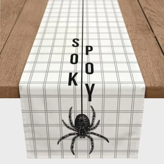 72" Spooky Spider Table Runner {1}