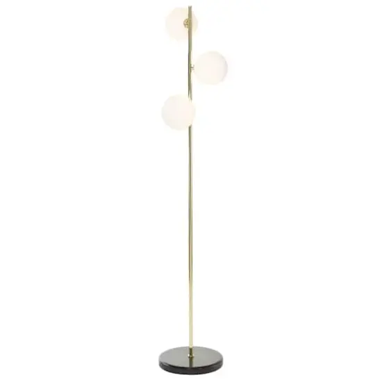 CosmoLiving by Cosmopolitan 55" Gold Metal Modern Floor Lamp {1}