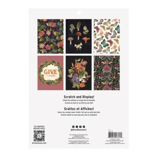 Brea Reese&trade; 9" x 12" Fall Icons Scratch Art Paper Pad {6}