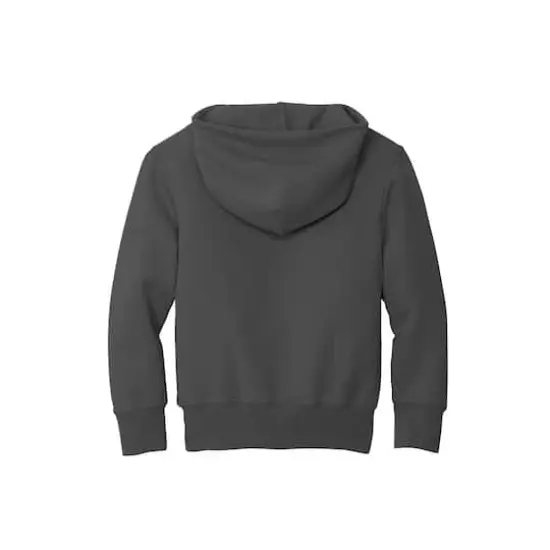 Port & Company® Neutrals Youth Core Fleece Pullover Hooded Sweatshirt Charcoal {4}