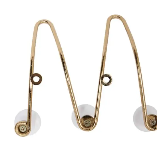 Set of 3 Gold Metal Glam Wall Hook, 4", 10", 17" {5}