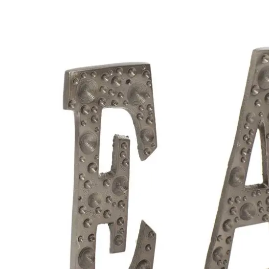 13" Silver Bar Industrial Decorative Sign {6}