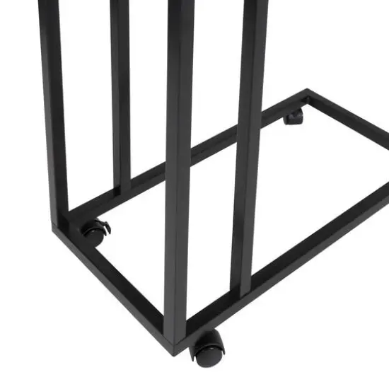 Honey Can Do Light Gray Side Table on Wheels {5}