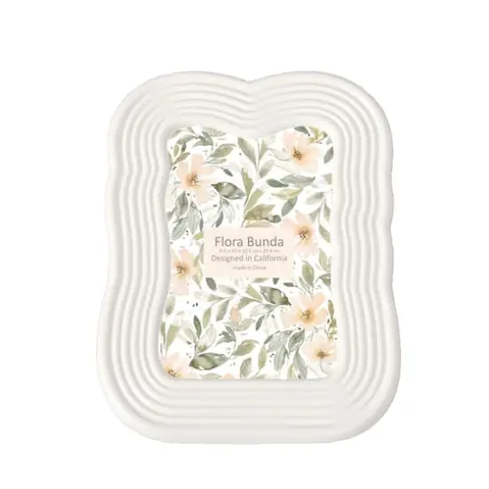 Flora Bunda&reg; 8" x 10" Ivory Curves Ceramic Frame {1}