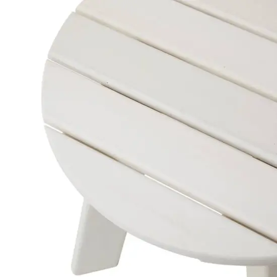 Glitzhome&reg; 20" Outdoor Patio Round Side Table White {9}