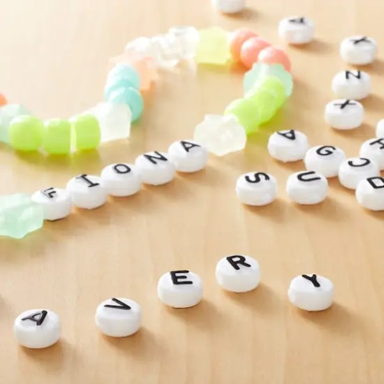 White Circle Alphabet Beads by Creatology&trade;, 10mm {3}