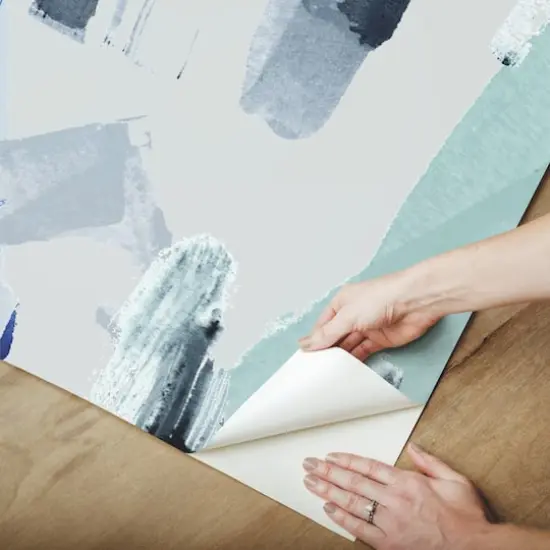 RoomMates Tamara Day Blue Abstraction Peel & Stick Wallpaper Mural {6}