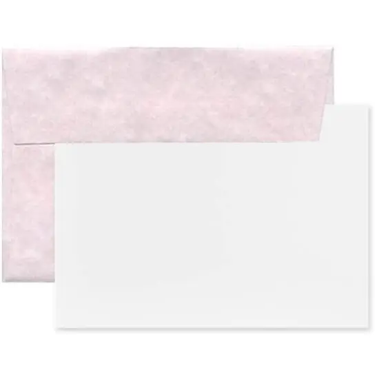 JAM Paper 4.75" x 6.5" Blank Greeting Cards Set with Parchment Envelopes, 25ct. Orchid Purple {1}