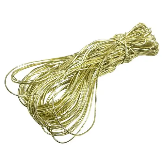 JAM Paper Metallic Elastic Loop, 50ct. Gold {5}