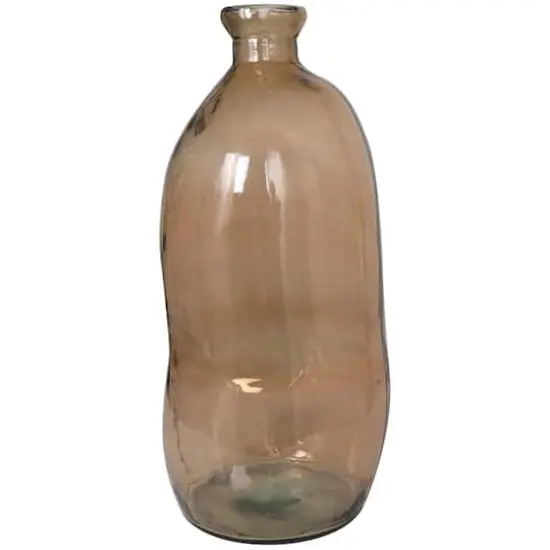 29" Brown Spanish Bottle Glass Vase {3}