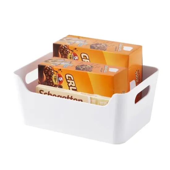 Medium White Open Storage Bin by Simply Tidy&reg; {3}