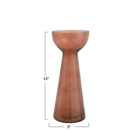 Hello Honey&reg; 12" Brown Modern Glass Vase {4}