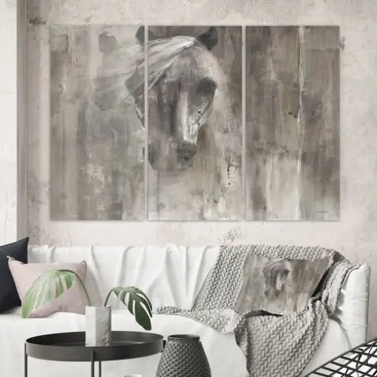 Designart - Farmhouse Horse - Modern Farmhouse Canvas Artwork {3}
