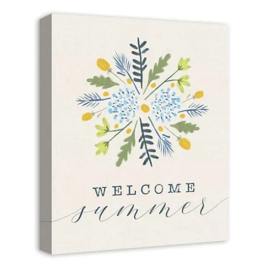 Welcome Summer 16" x 20" Canvas Wall Art {3}