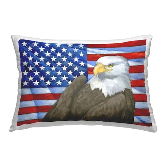 Stupell Industries Eagle's View Flag Decorative Printed Throw Pillow {1}