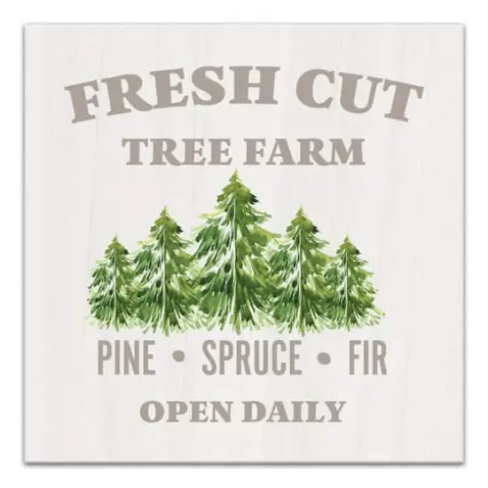 Fresh Cut Tree Farm 16x16 Canvas Wall Art {1}