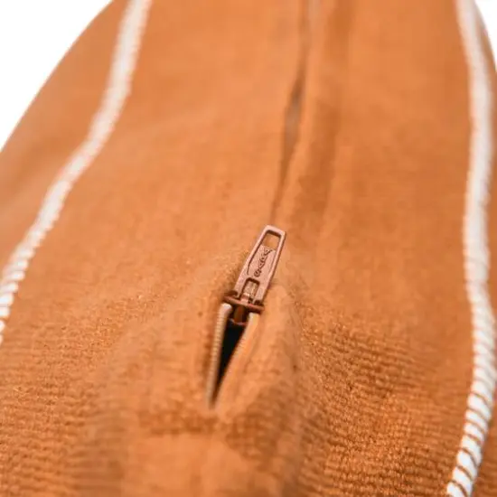 Hello Honey&reg; Orange Square Interwoven Striped Cotton Pillow Cover {3}