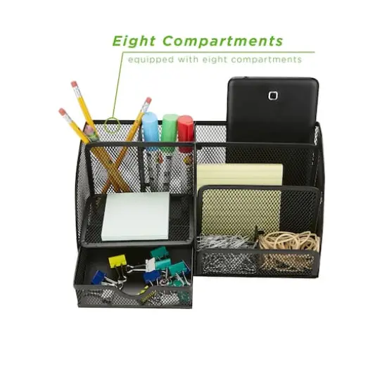 Mind Reader 7-Compartment Desk Organizer Supplies & Accessories Storage {3}