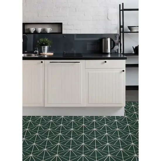 FloorPops Beryl Peel & Stick Floor Tiles {4}