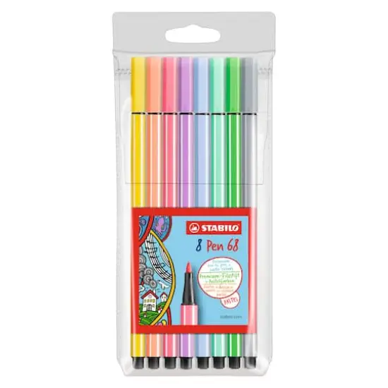 Stabilo&reg; Pen 68 Pastel 8 Color Multiliner Set {1}