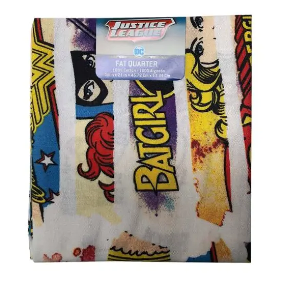 Camelot Fabrics DC Comics Heroines Cotton Fat Quarter Bundle {1}