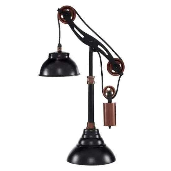 24" Black Metal Industrial Table Lamp {1}