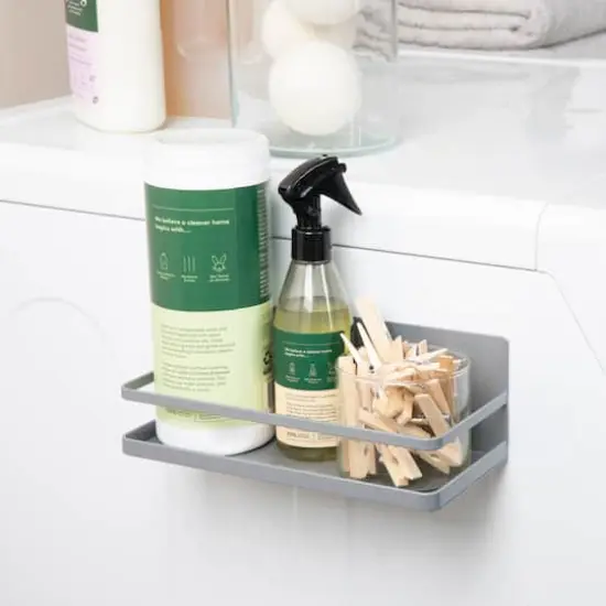 Household Essentials 10" Metal Magnetic Spice Organizer Gray {3}