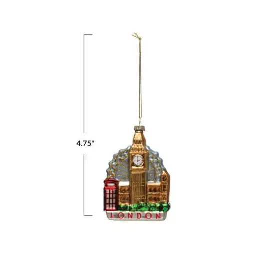 Hello Honey&reg; Hand-Painted Glitter Glass Big Ben Ornament {4}