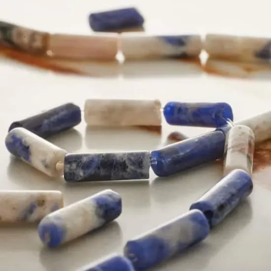 Blue & Gray Sodalite Tube, 12mm by Bead Landing&trade; {3}