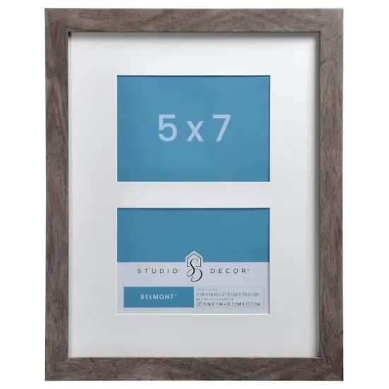 2 Opening 5" x 7" Belmont Frame by Studio D&eacute;cor&reg; Gray {1}