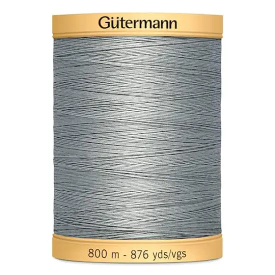 G&uuml;termann Natural Cotton Thread Gray {1}