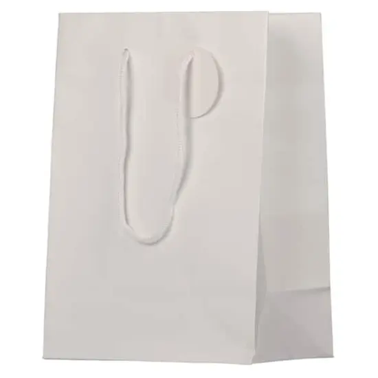 JAM Paper Medium Gift Bags with Rope Handles, 3ct. White Matte {4}