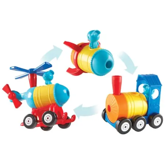 Learning Resources 1-2-3 Build It! Train/Rocket/Helicopter {1}