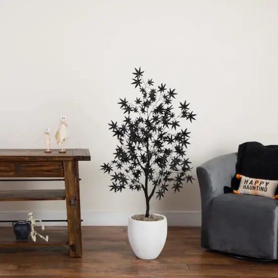 4ft. Artificial Halloween Eerie Black Maple Tree {7}