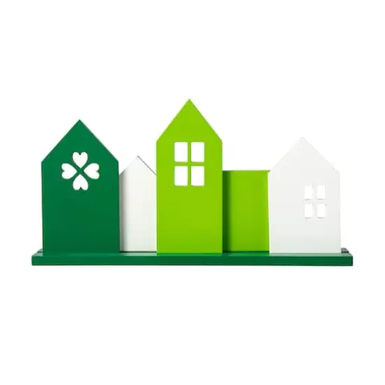 Glitzhome&reg; 16" St. Patrick's Wooden Lucky House Table D&eacute;cor {8}