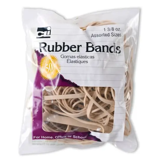 Assorted Rubber Bands with Natural Color, 12 Bags {1}