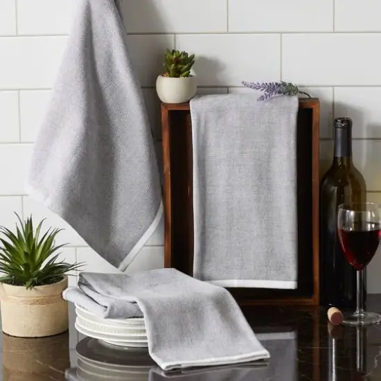 DII&reg; Mineral Chambray Terry Dishtowels, 3ct. {9}