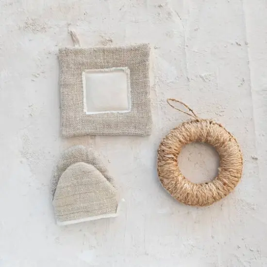 Hello Honey&reg; 6" Natural Hemp Fiber & Cotton Arched Oven Mitt {4}