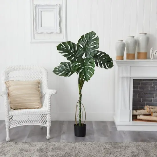 4ft. Potted Monstera Artificial Tree {5}