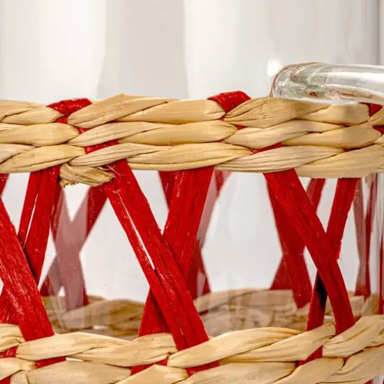 Hello Honey&reg; Glass Pitcher with Natural Woven Sleeve {6}