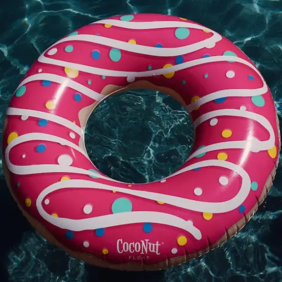 CocoNut Float 4ft. Pink Sprinkled & Glazed Donut Pool Float {3}