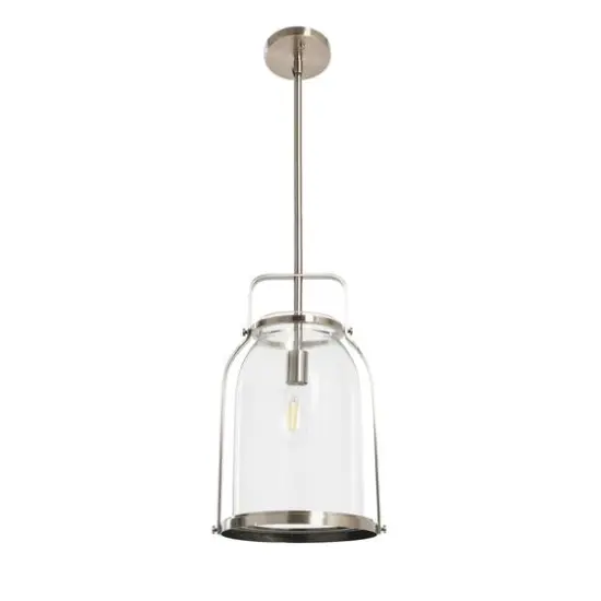Hello Honey&reg; Robert Stevenson Lighting Channing Metal & Glass Ceiling Light Polished Nickel {12}