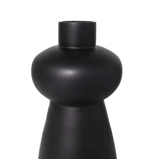 Black Glass Geometric Vase Set {4}