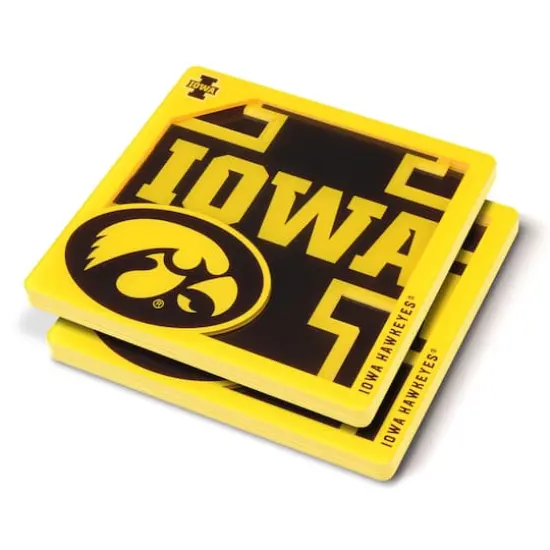 College Team 3D Logo Series Coasters, 2ct. Iowa Hawkeyes {1}